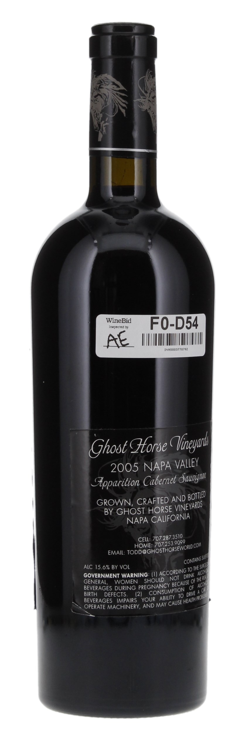 2005 Ghost Horse Vineyard Apparition Cabernet Sauvignon, 750ml