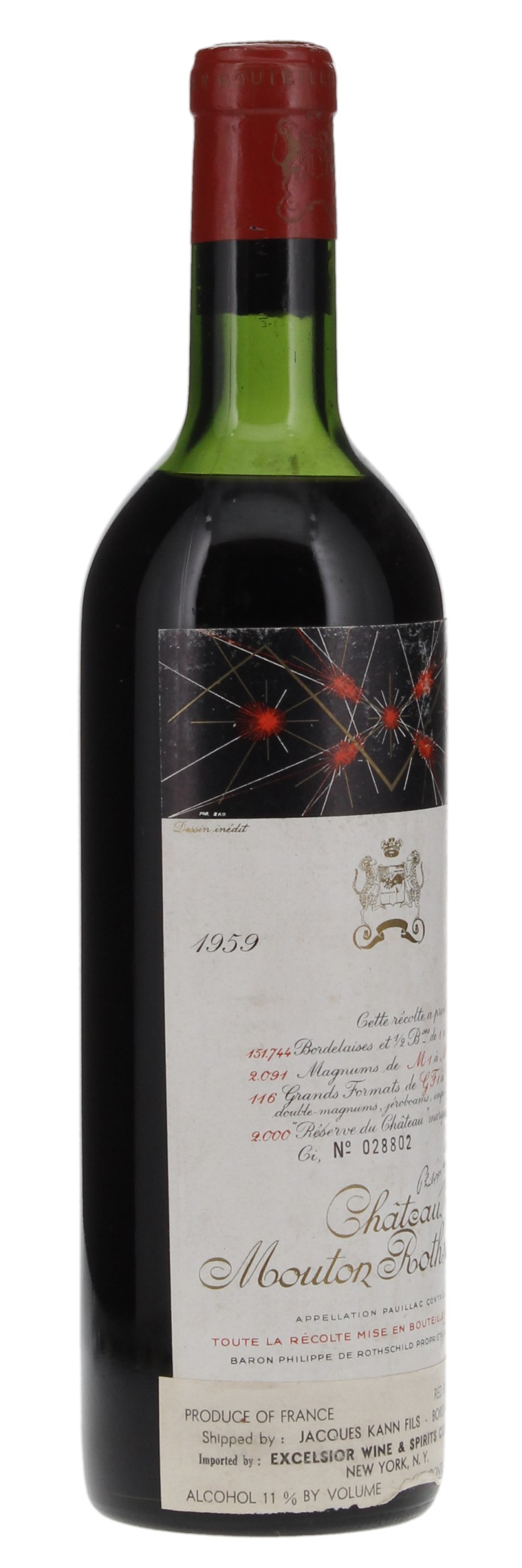 1959 Château Mouton Rothschild, 750ml