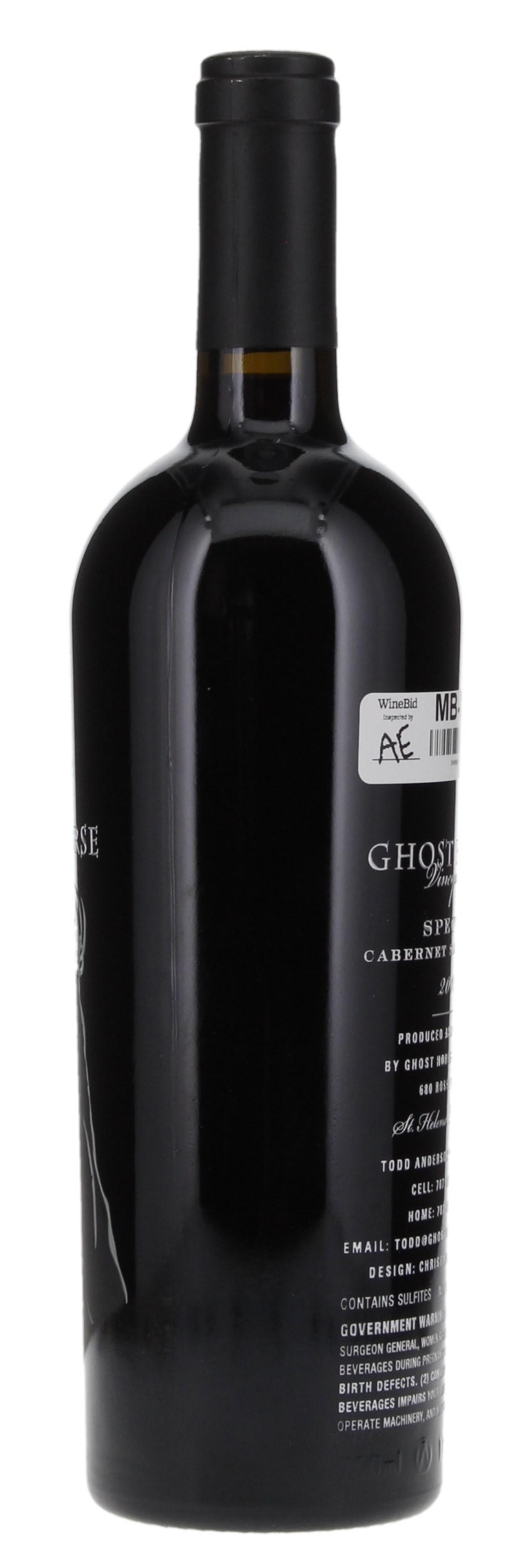 2010 Ghost Horse Vineyard Spectre Cabernet Sauvignon, 750ml