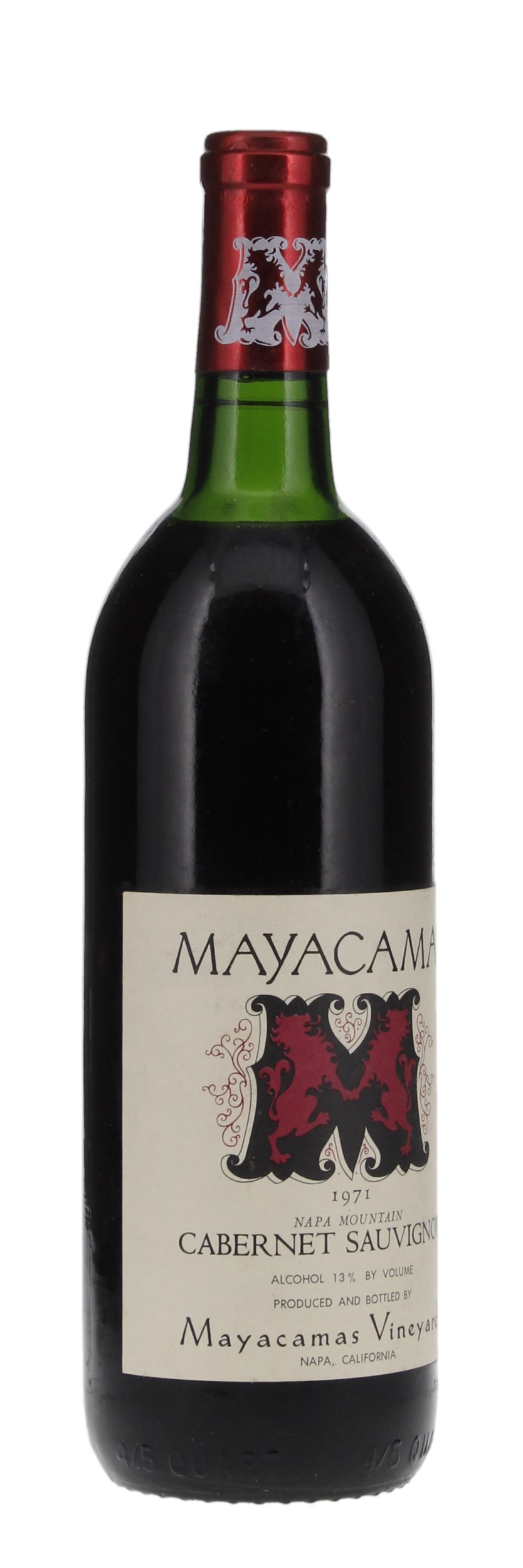 1971 Mayacamas Cabernet Sauvignon, 750ml
