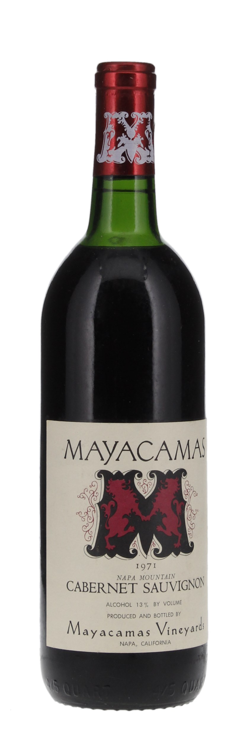 1971 Mayacamas Cabernet Sauvignon, 750ml