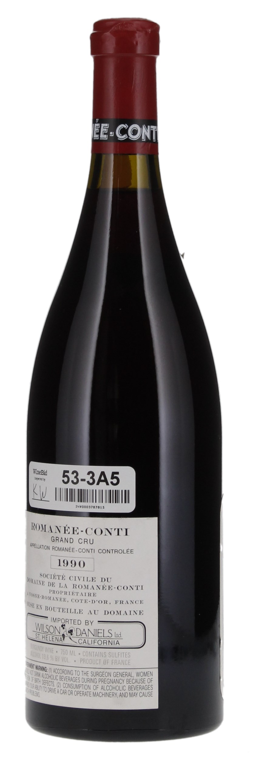 1990 Domaine de la Romanee-Conti Romanee-Conti, 750ml