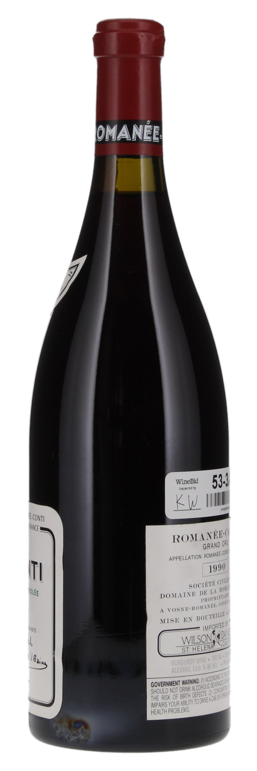 1990 Domaine de la Romanee-Conti Romanee-Conti, 750ml