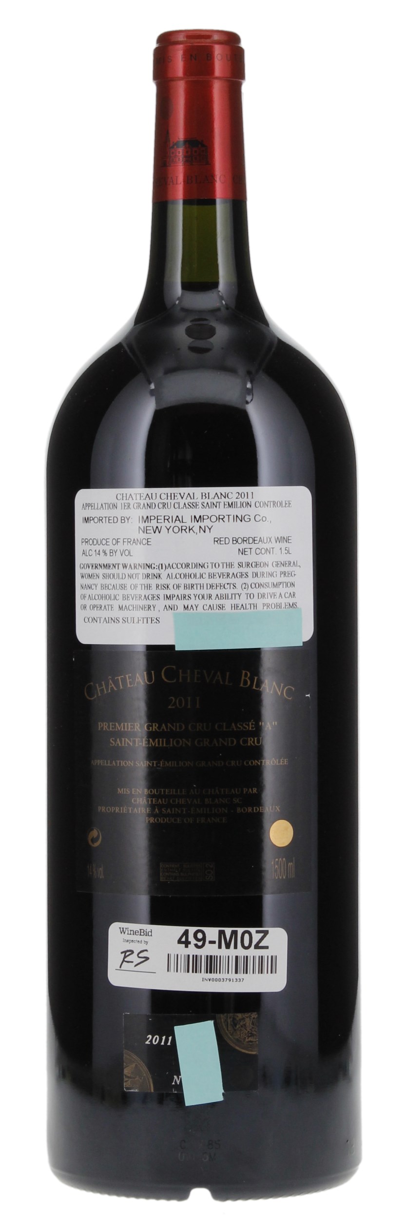 2011 Château Cheval-Blanc, 1.5ltr