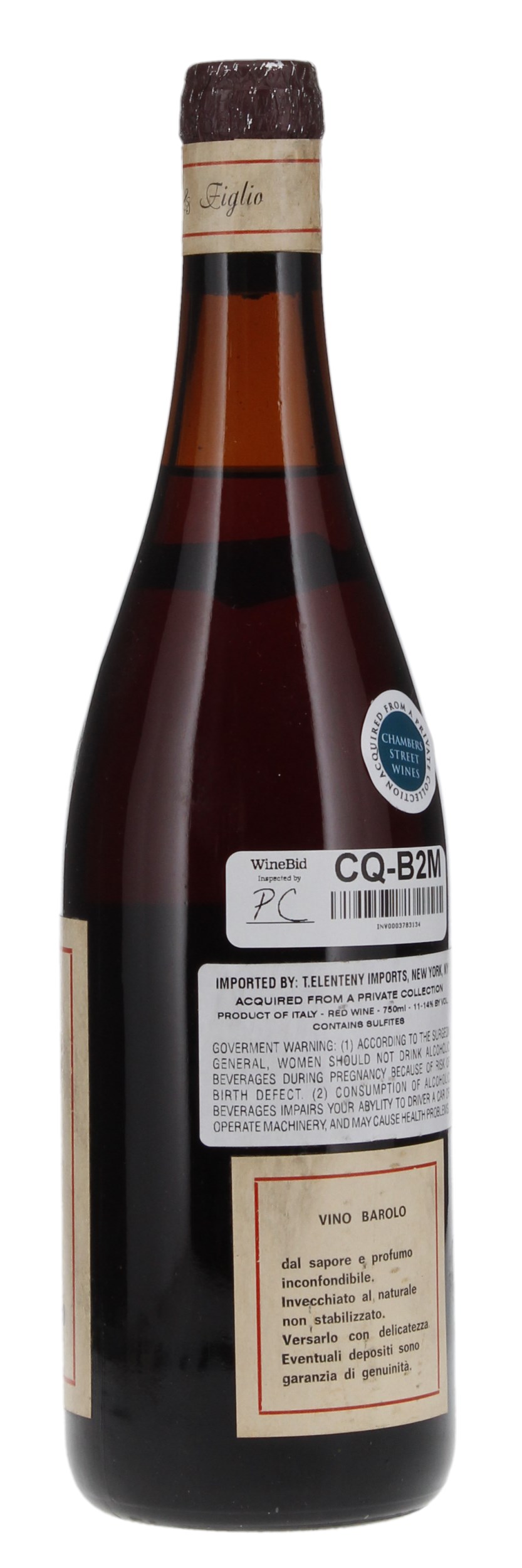 1970 Lorenzo Accomasso Barolo, 750ml