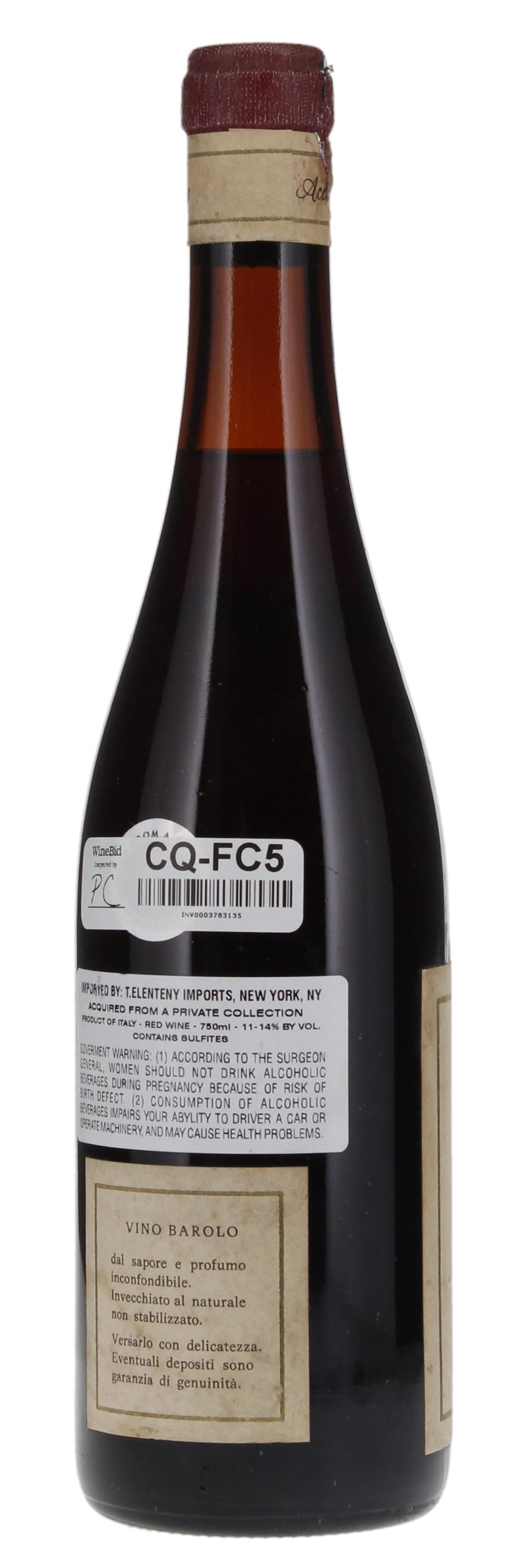 1973 Lorenzo Accomasso Barolo, 750ml