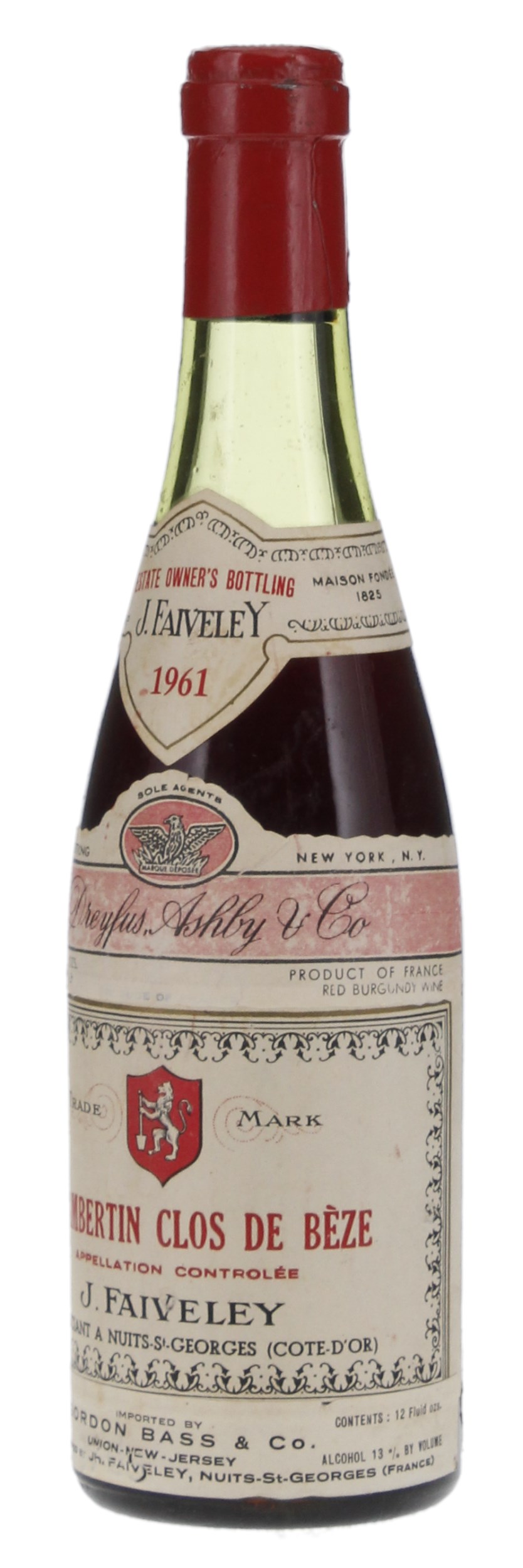 1961 Faiveley Chambertin Clos de Beze, 750ml