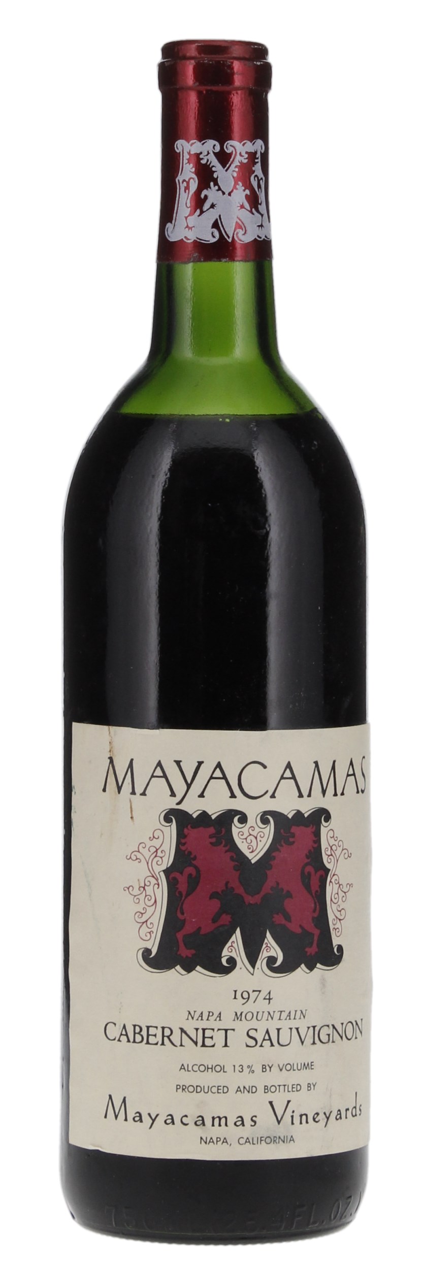 1974 Mayacamas Cabernet Sauvignon, 750ml