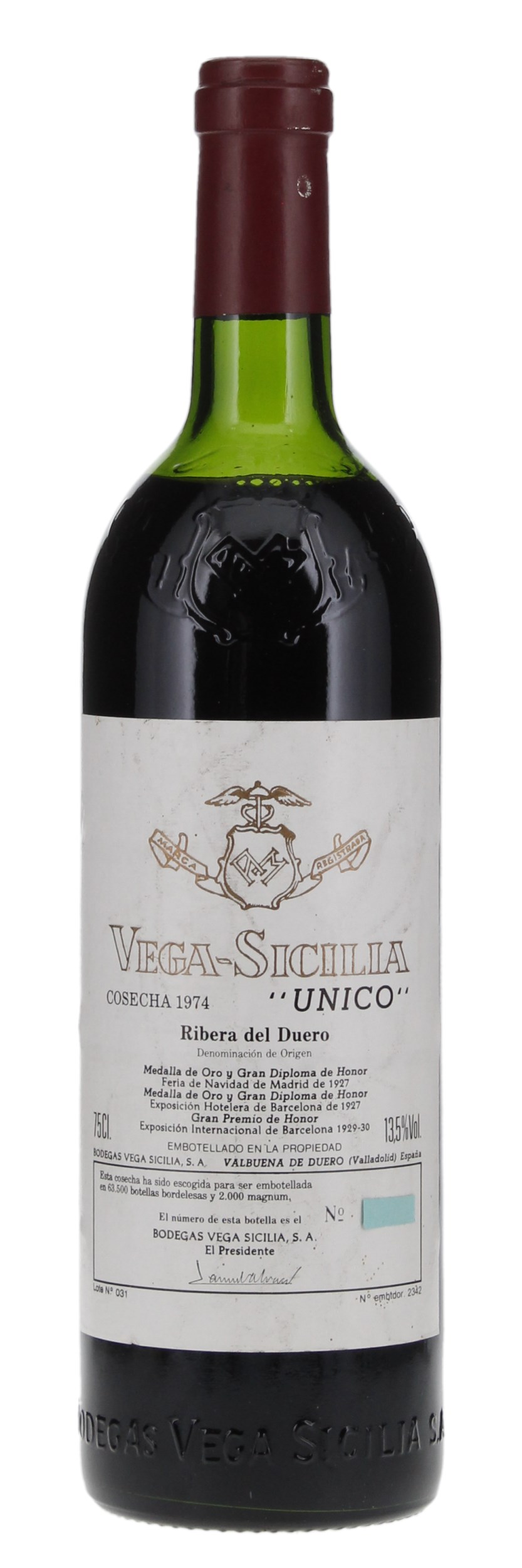 1974 Vega Sicilia Unico, 750ml