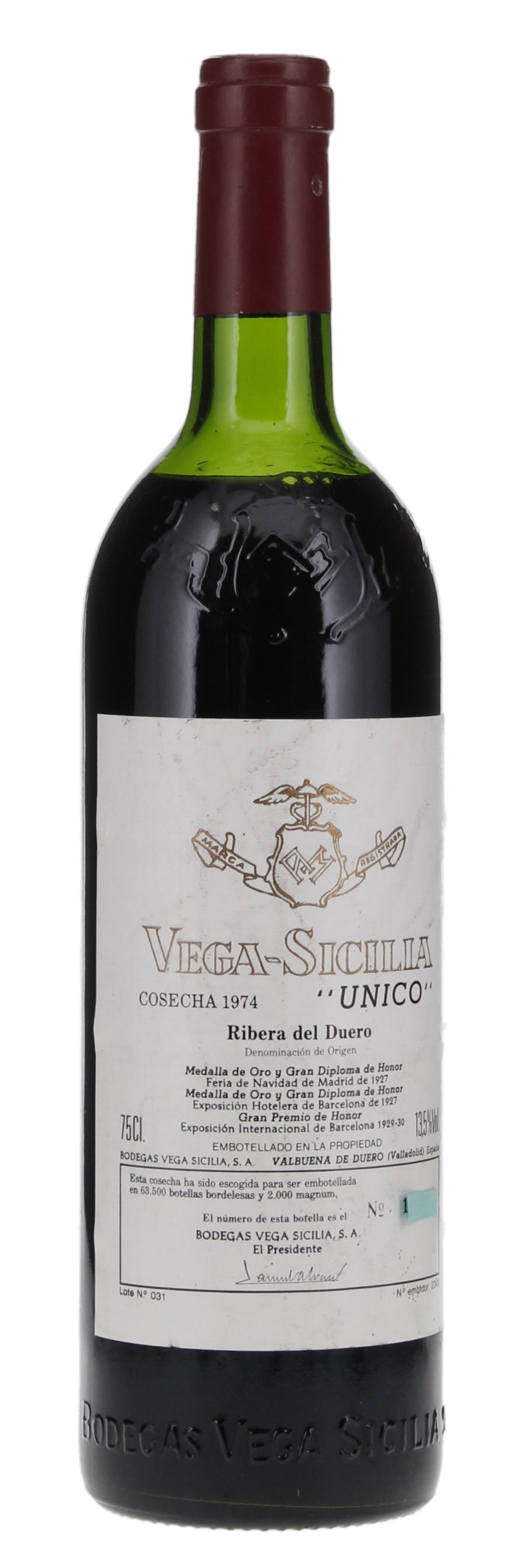 1974 Vega Sicilia Unico, 750ml