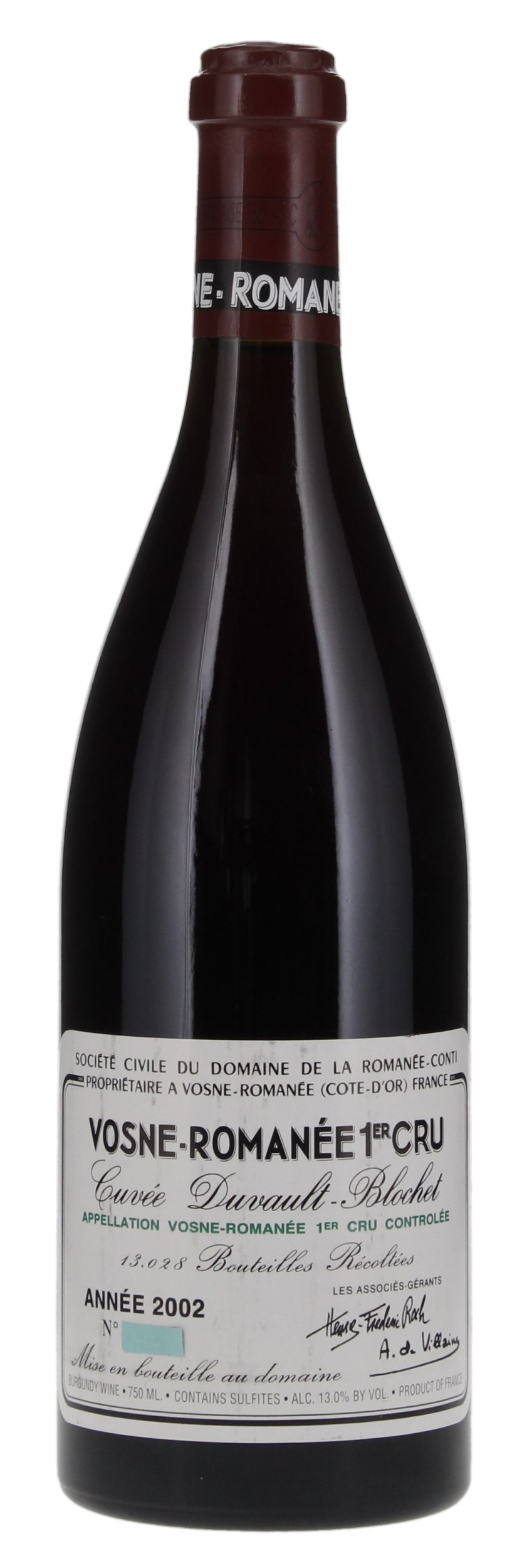 2002 Domaine de la Romanee-Conti Vosne-Romanee 1er Cru Cuvee Duvault-Blochet, 750ml