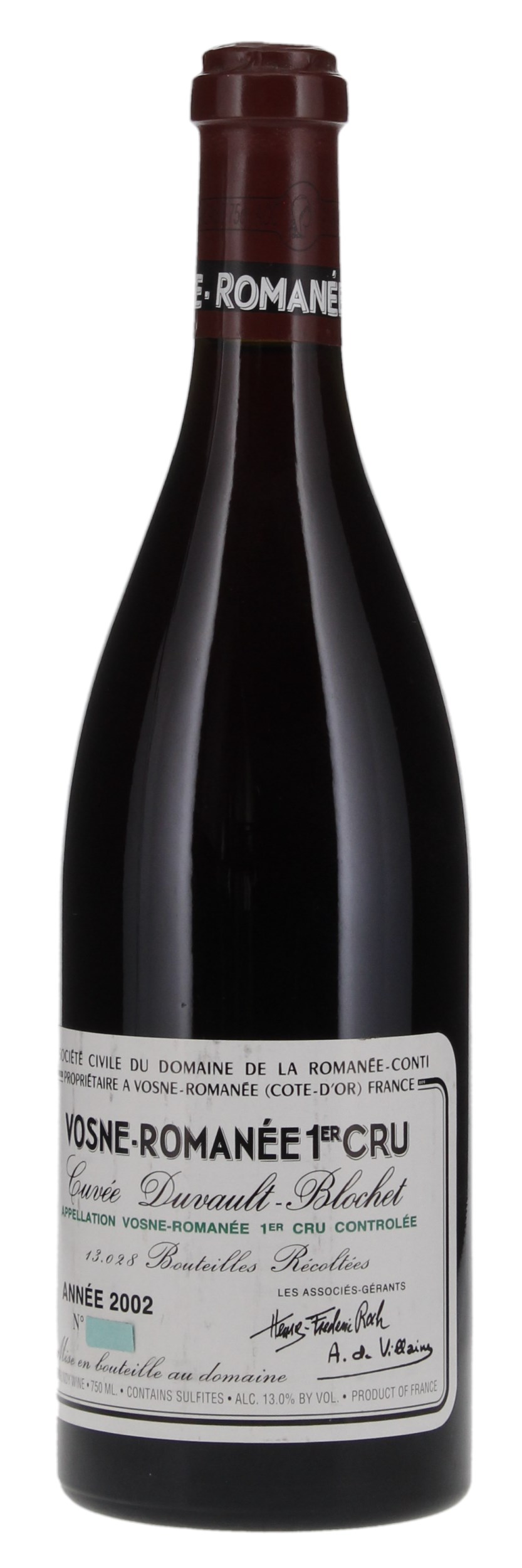 2002 Domaine de la Romanee-Conti Vosne-Romanee 1er Cru Cuvee Duvault-Blochet, 750ml