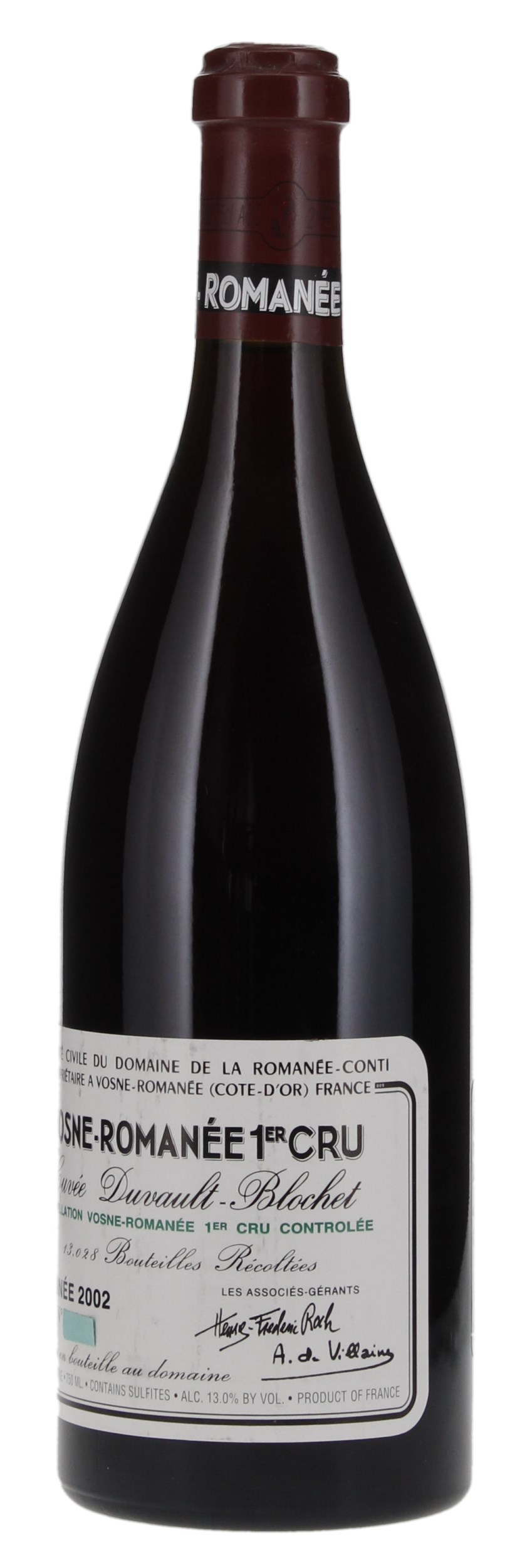 2002 Domaine de la Romanee-Conti Vosne-Romanee 1er Cru Cuvee Duvault-Blochet, 750ml