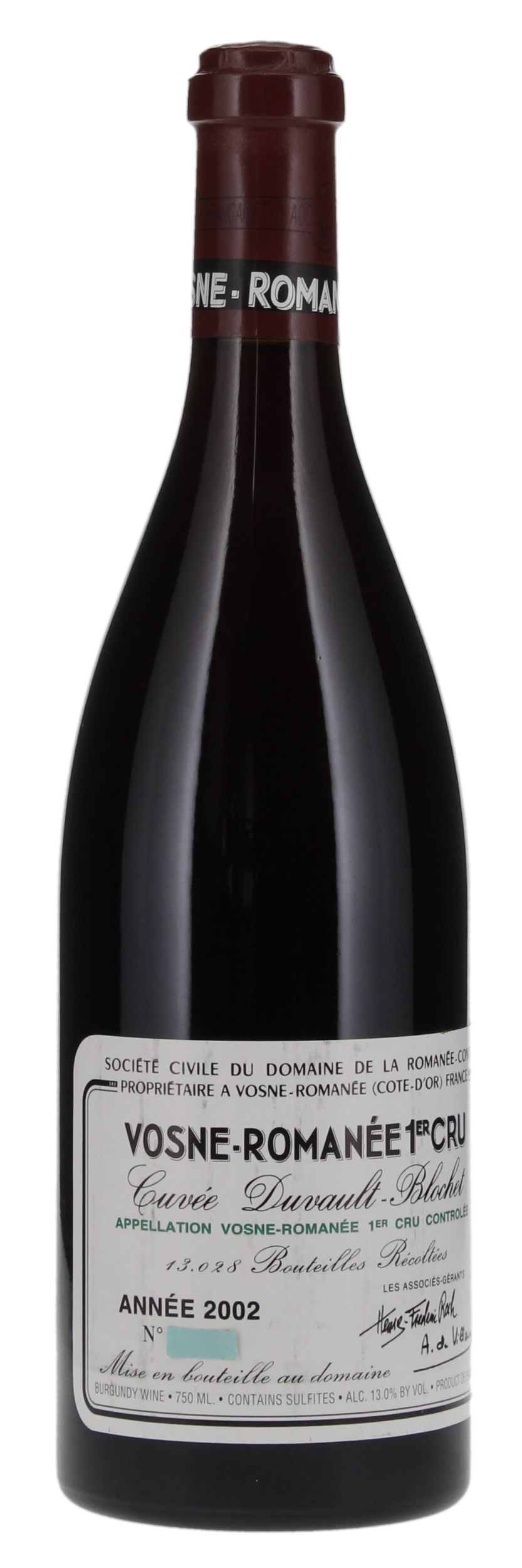 2002 Domaine de la Romanee-Conti Vosne-Romanee 1er Cru Cuvee Duvault-Blochet, 750ml