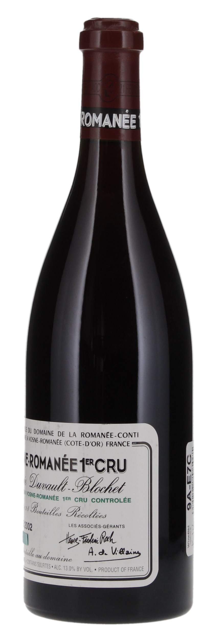 2002 Domaine de la Romanee-Conti Vosne-Romanee 1er Cru Cuvee Duvault-Blochet, 750ml
