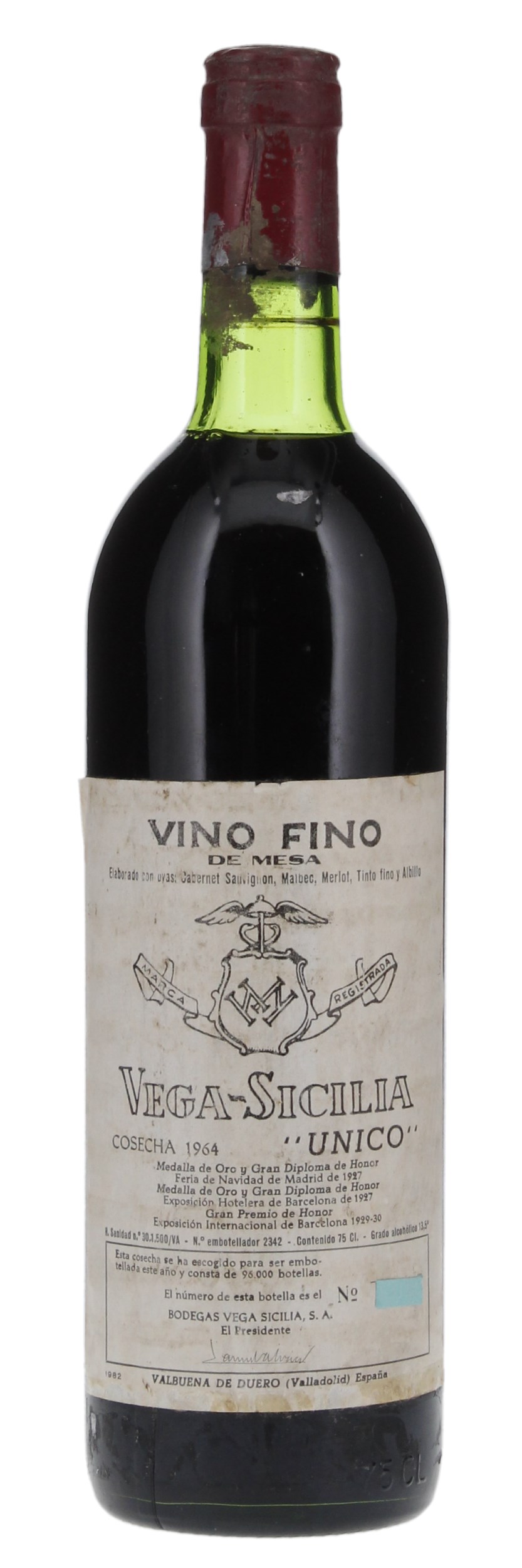 1964 Vega Sicilia Unico, 750ml