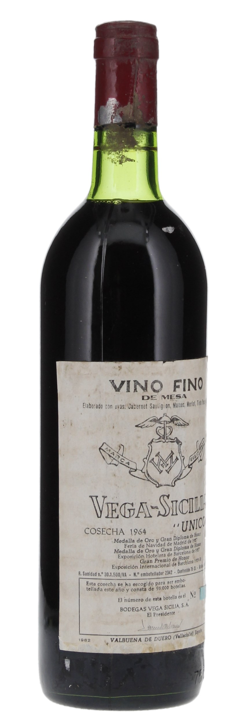 1964 Vega Sicilia Unico, 750ml
