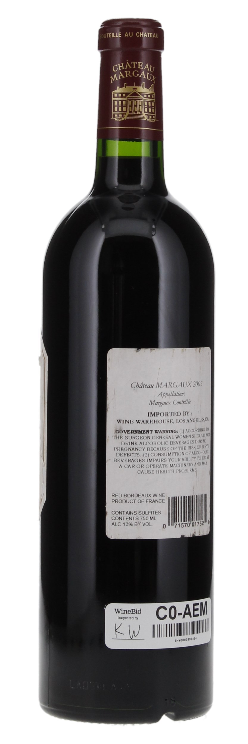 2003 Château Margaux, 750ml