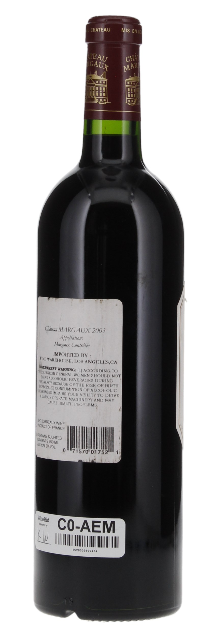 2003 Château Margaux, 750ml