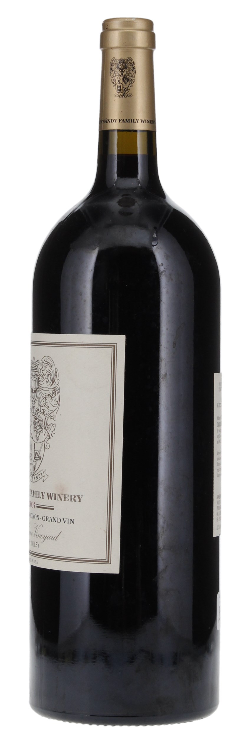 2007 Kapcsandy Family Wines State Lane Vineyard Grand Vin Cabernet Sauvignon, 1.5ltr