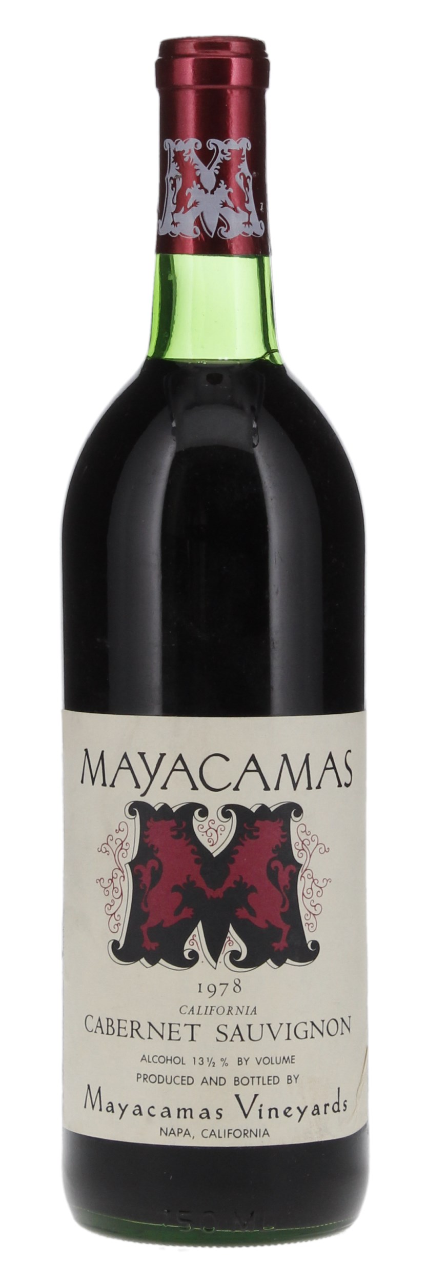 1978 Mayacamas Cabernet Sauvignon, 750ml