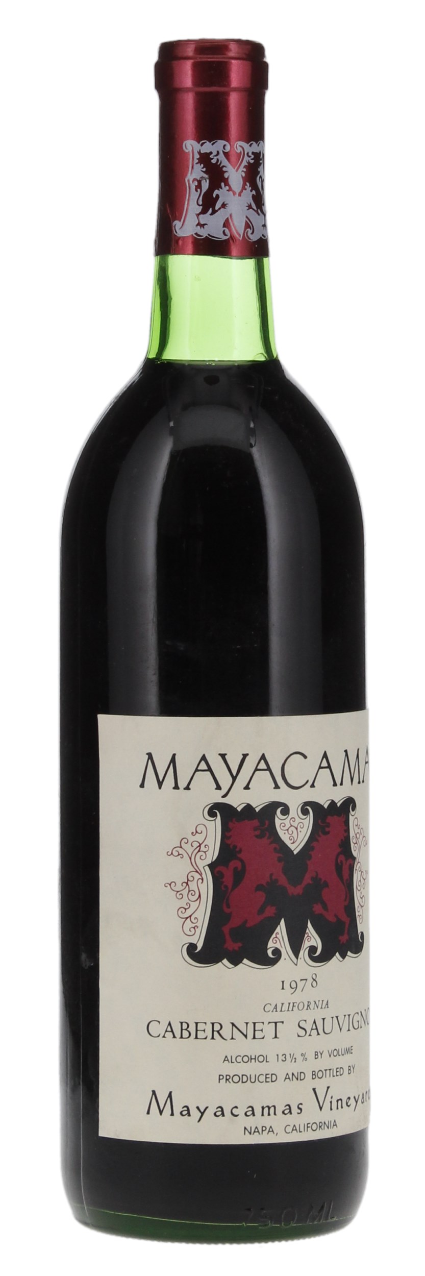 1978 Mayacamas Cabernet Sauvignon, 750ml