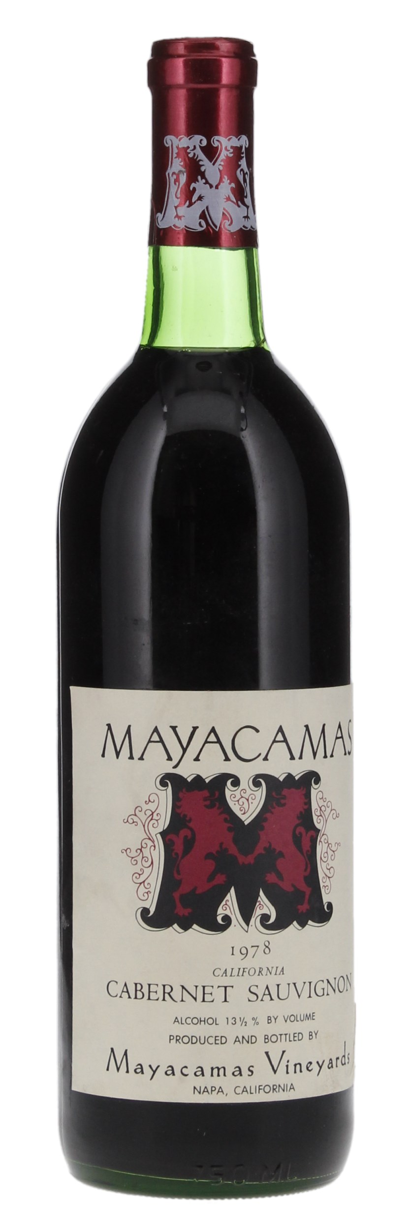 1978 Mayacamas Cabernet Sauvignon, 750ml