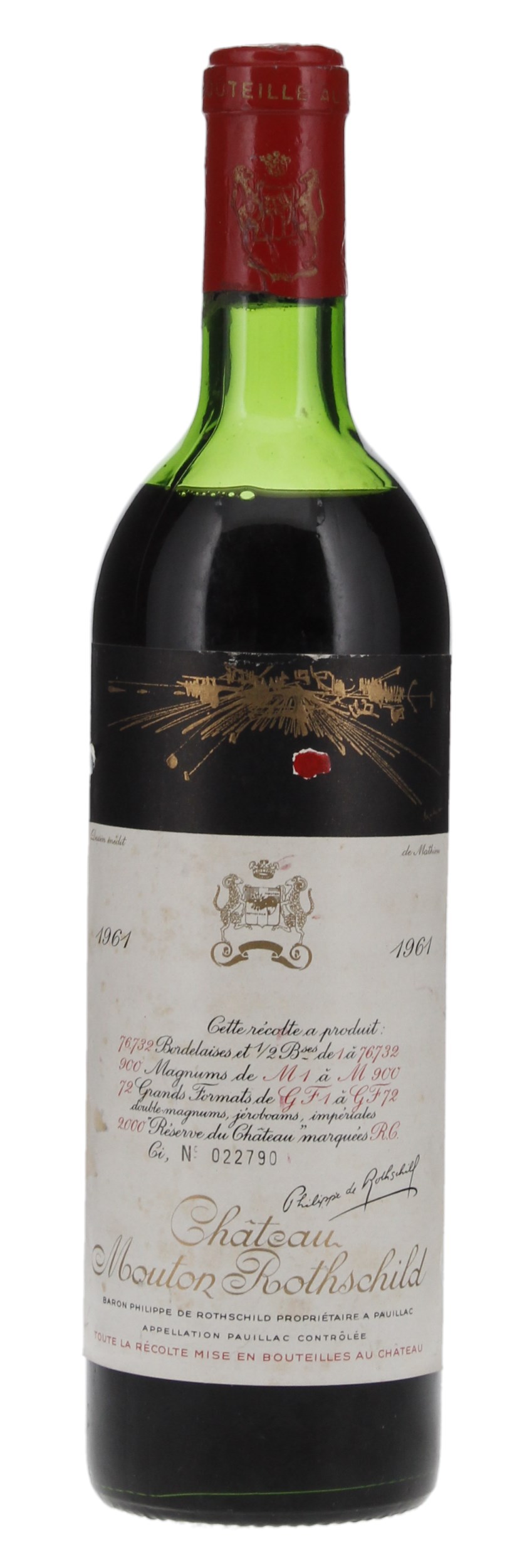 1961 Château Mouton Rothschild, 750ml