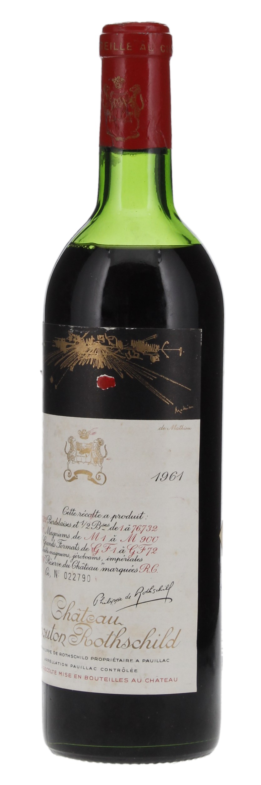 1961 Château Mouton Rothschild, 750ml