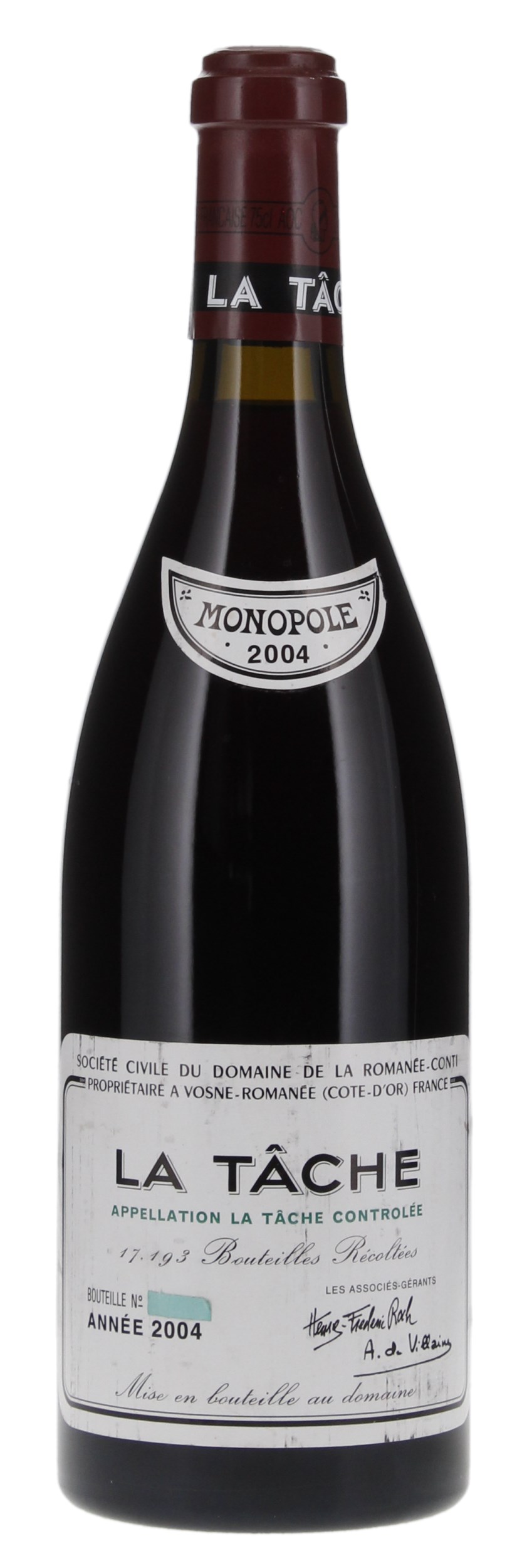 2004 Domaine de la Romanee-Conti La Tache, 750ml