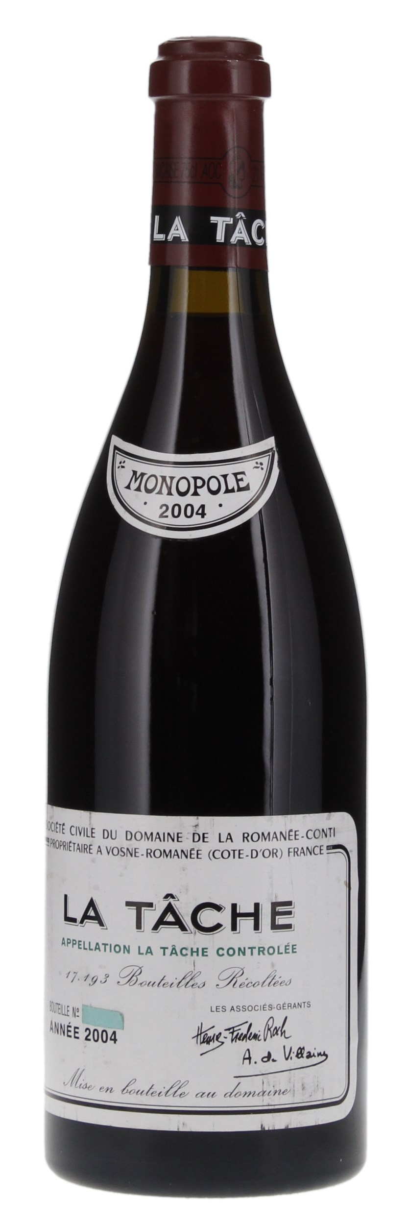 2004 Domaine de la Romanee-Conti La Tache, 750ml