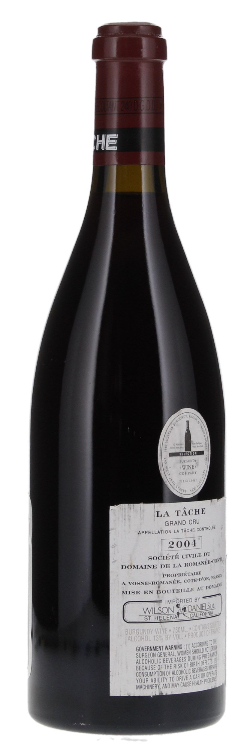2004 Domaine de la Romanee-Conti La Tache, 750ml