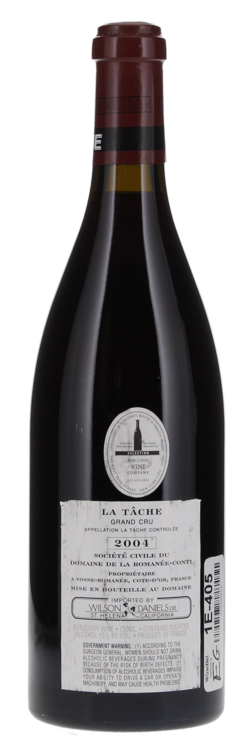 2004 Domaine de la Romanee-Conti La Tache, 750ml