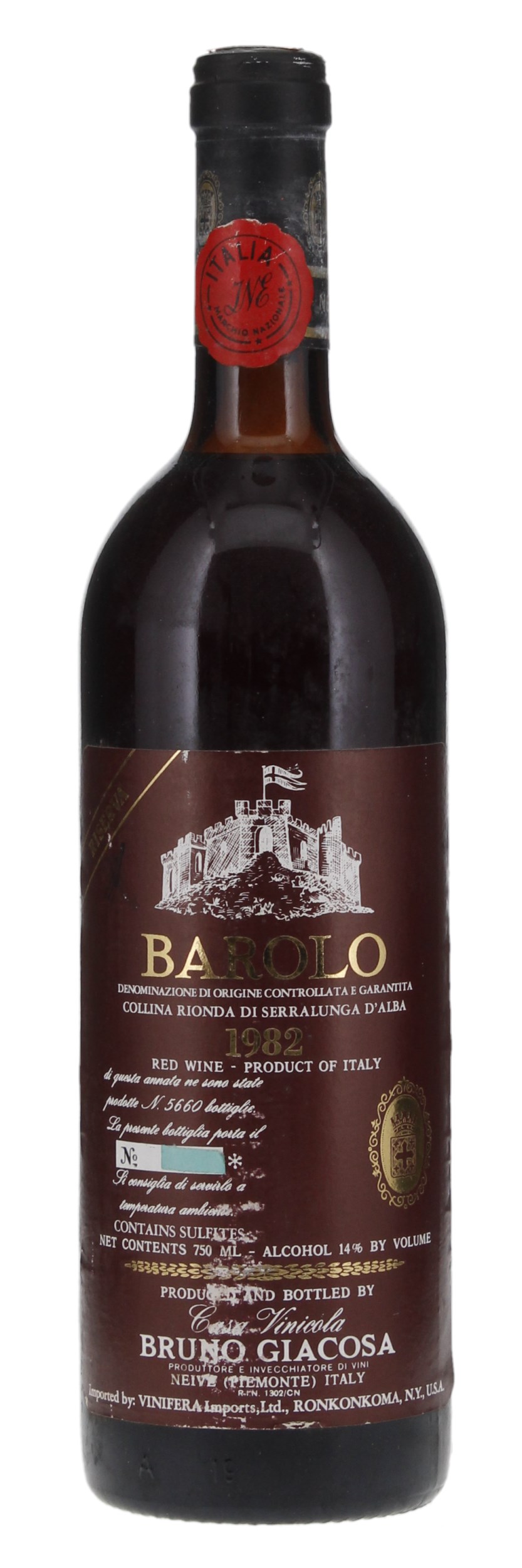 1982 Bruno Giacosa Barolo Riserva Collina Rionda di Serralunga D'Alba, 750ml