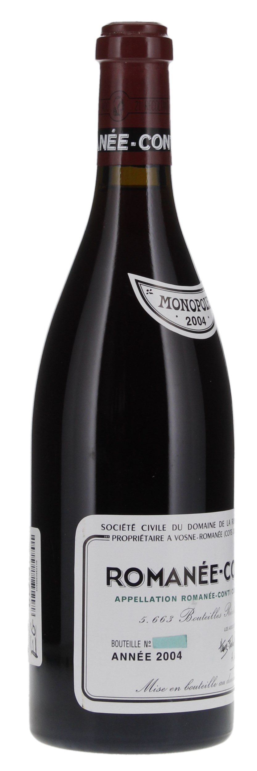 2004 Domaine de la Romanee-Conti Romanee-Conti, 750ml