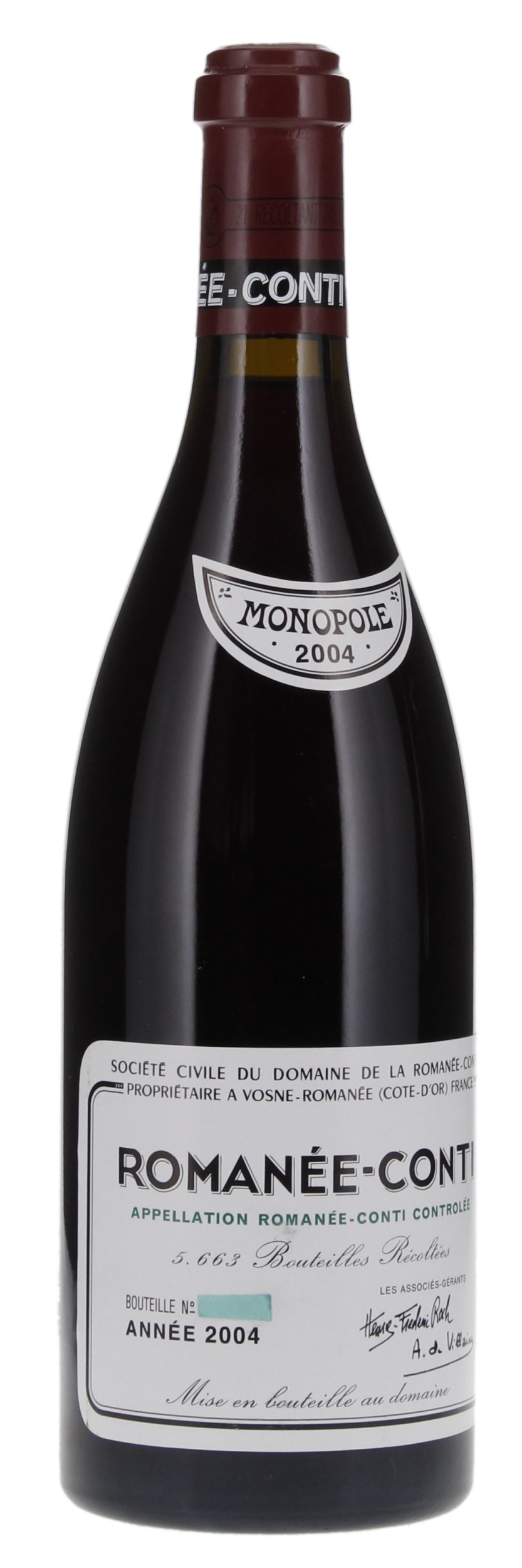 2004 Domaine de la Romanee-Conti Romanee-Conti, 750ml