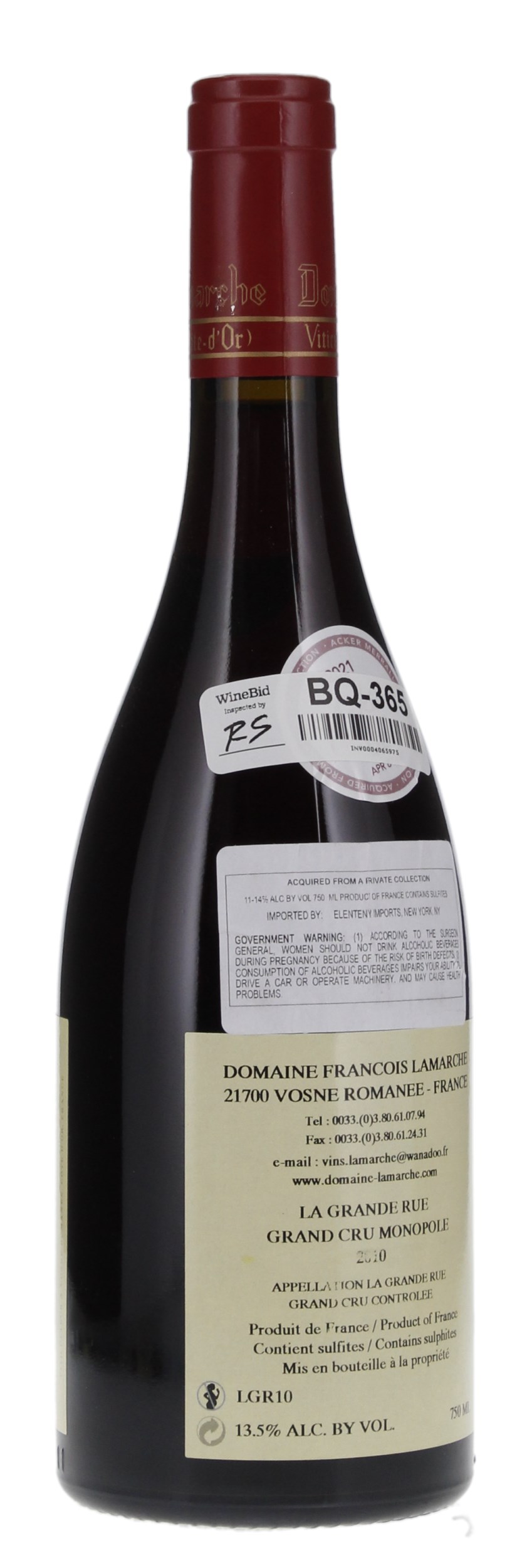 2010 Domaine Francois Lamarche La Grande Rue, 750ml