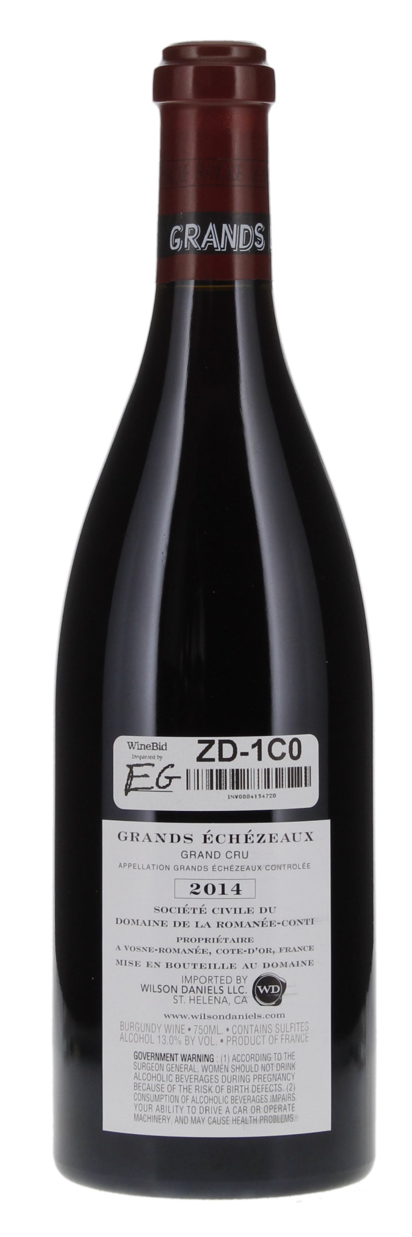 2014 Domaine de la Romanee-Conti Grands-Echezeaux, 750ml