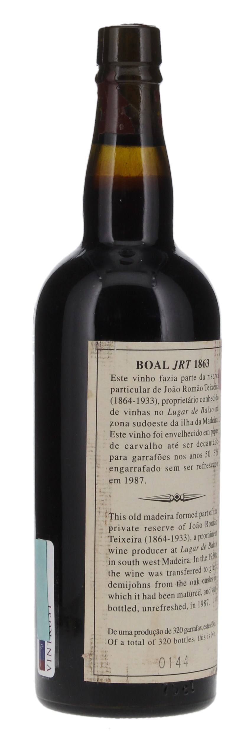 1863 JRT Boal Madeira, 750ml