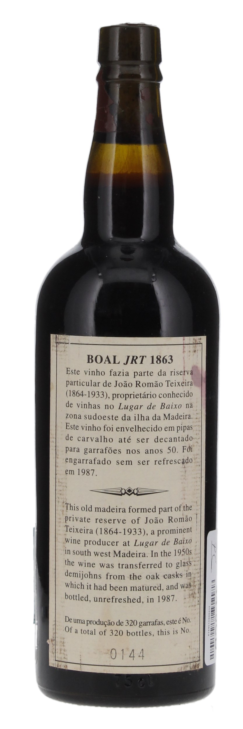 1863 JRT Boal Madeira, 750ml