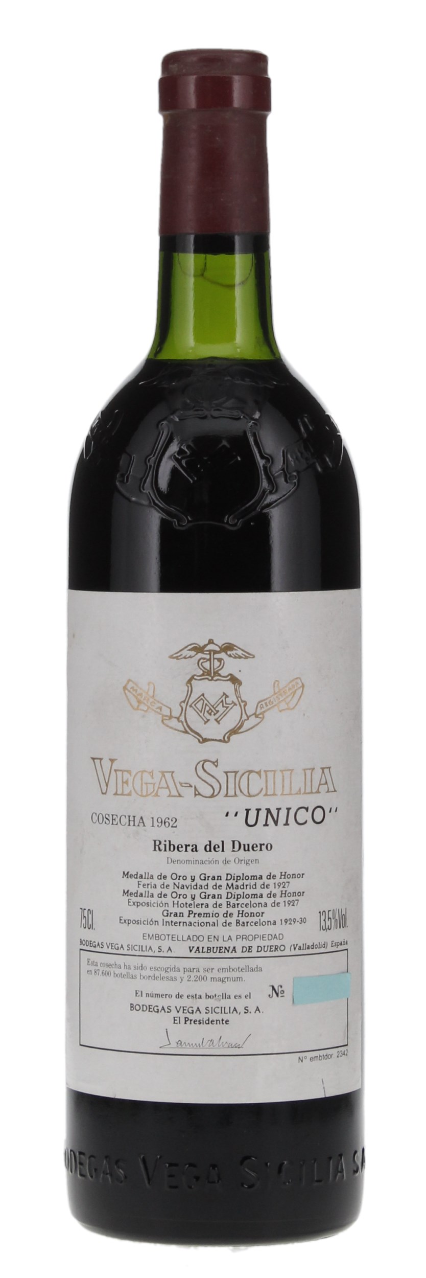 1962 Vega Sicilia Unico, 750ml