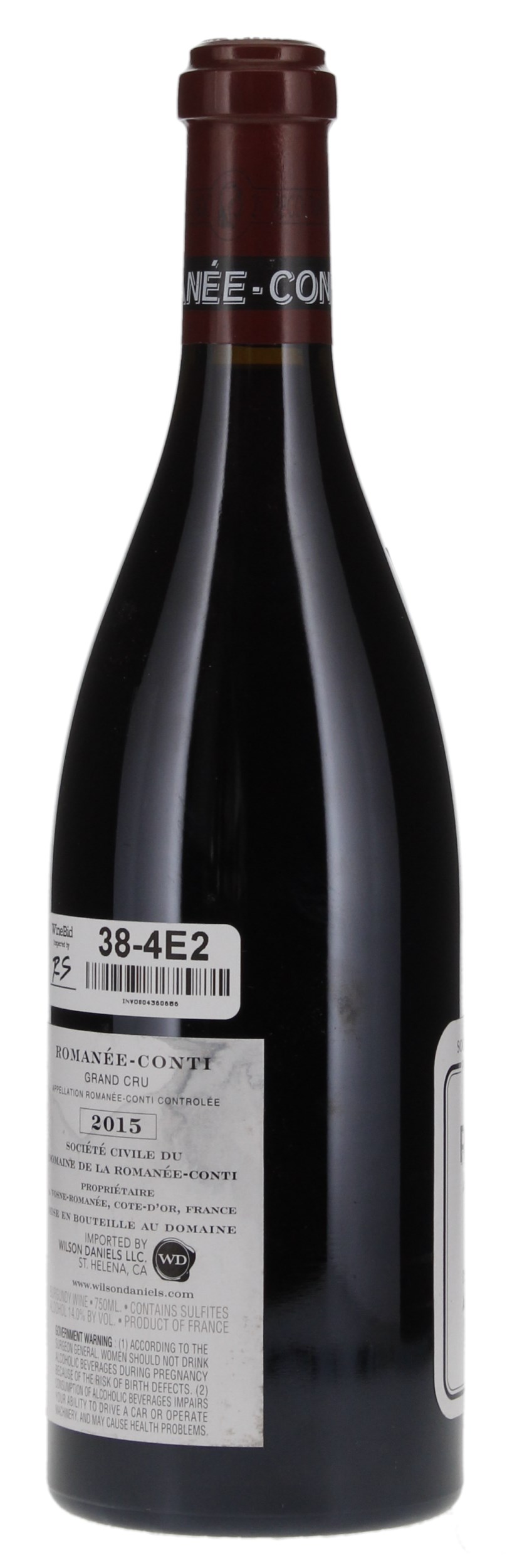2015 Domaine de la Romanee-Conti Romanee-Conti, 750ml