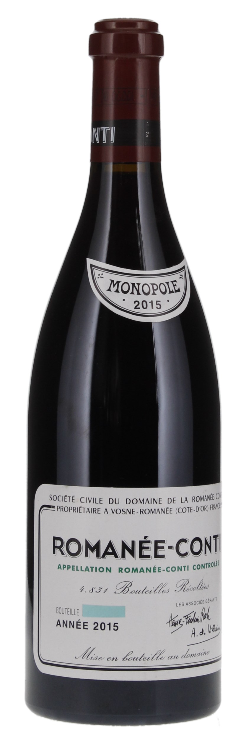 2015 Domaine de la Romanee-Conti Romanee-Conti, 750ml