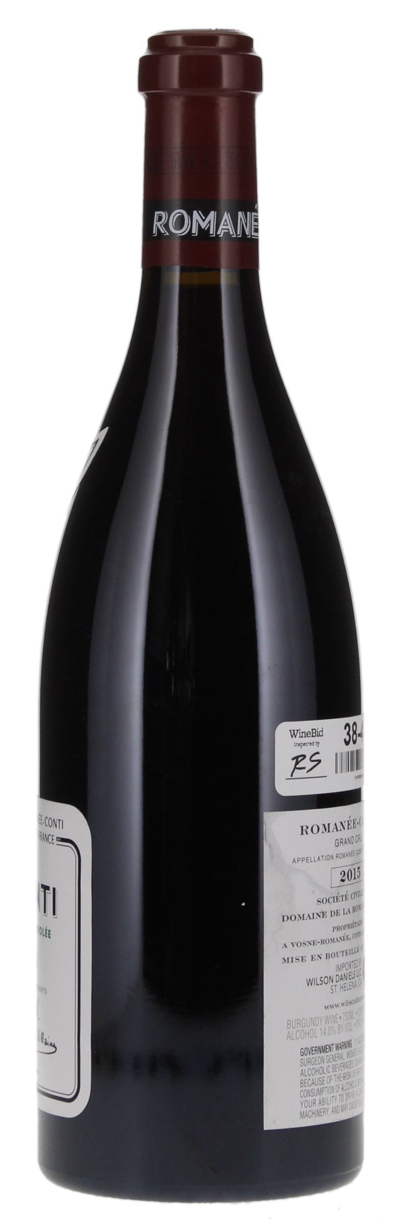 2015 Domaine de la Romanee-Conti Romanee-Conti, 750ml