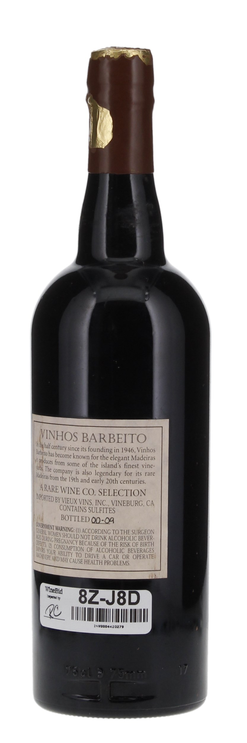 1863 Barbeito Reserva Velha Bual Madeira, 750ml