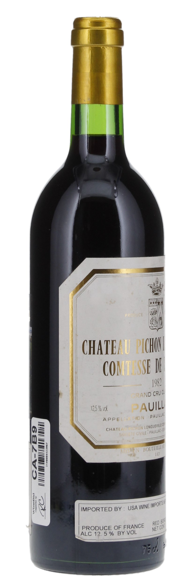 1982 Château Pichon-Longueville-Comtesse-de-Lalande, 750ml