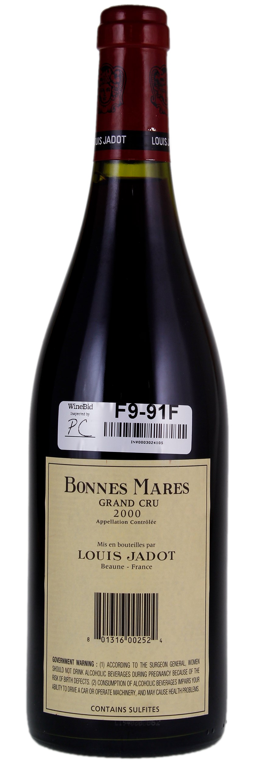 2000 Louis Jadot Red Wine, Pinot Noir, Grand Cru | WineBid | Wine