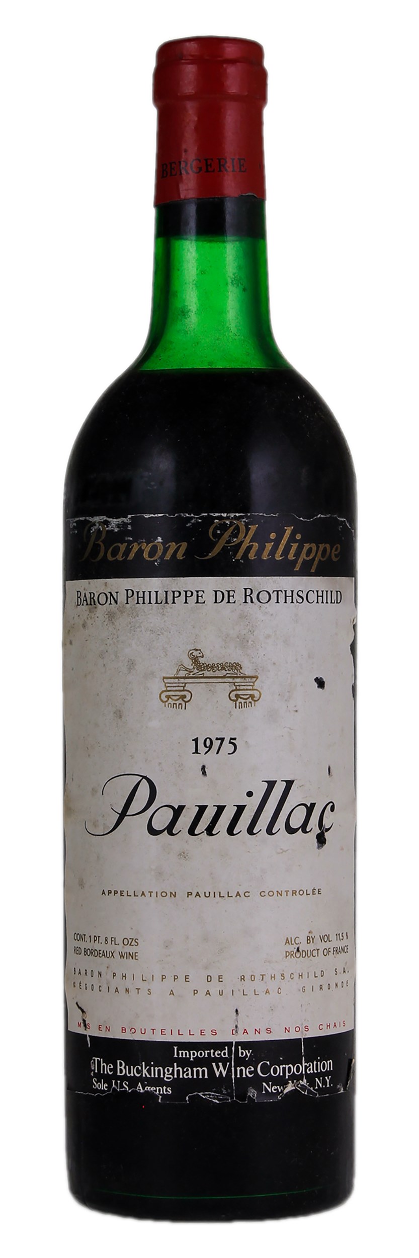 1975 Baron Philippe De Rothschild Red Wine Bordeaux Red Blends Claret Winebid