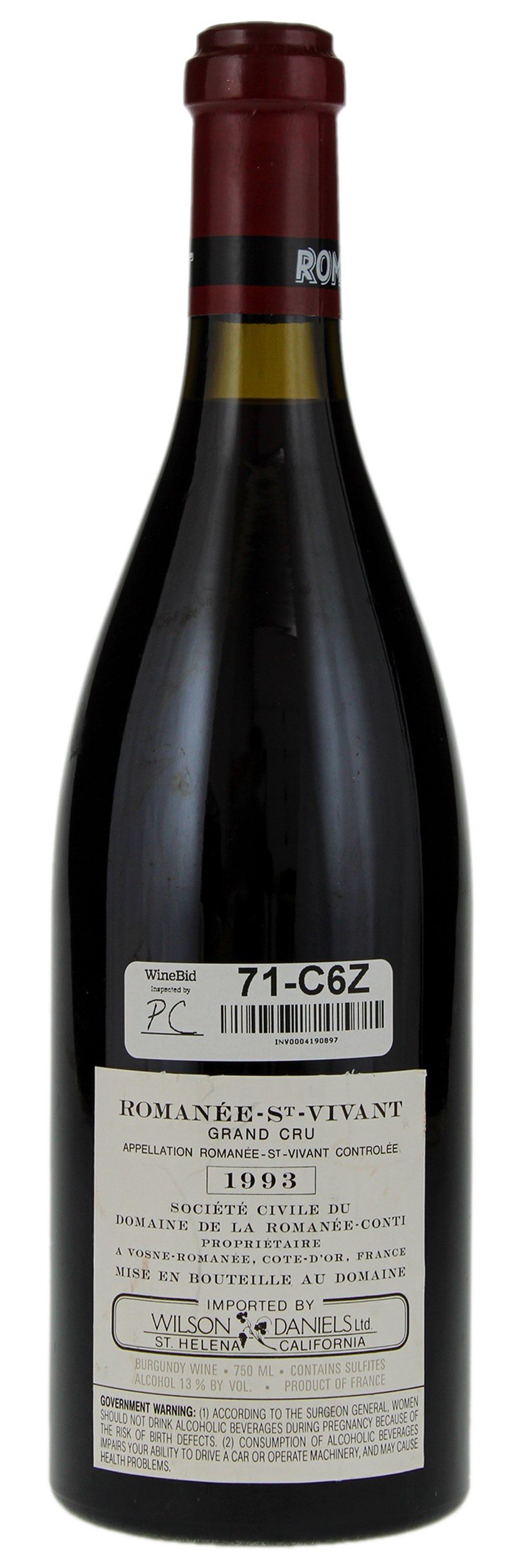 2022?新作】 DRC ROMANEE 赤ワイン 1993年 Saint-VIVANT ワイン - www