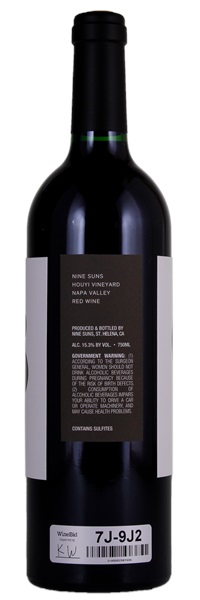 2015 Nine Suns Houyi Vineyard Red, 750ml